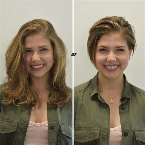 Pin by Cool Bobs on Before - After | Long to short hair, Long hair cut short, Before and after ...