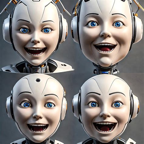 Premium AI Image | A humanoid robot displaying emotions through facial expressions