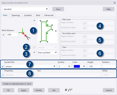 Edge chamfer annotation tool | Tekla User Assistance