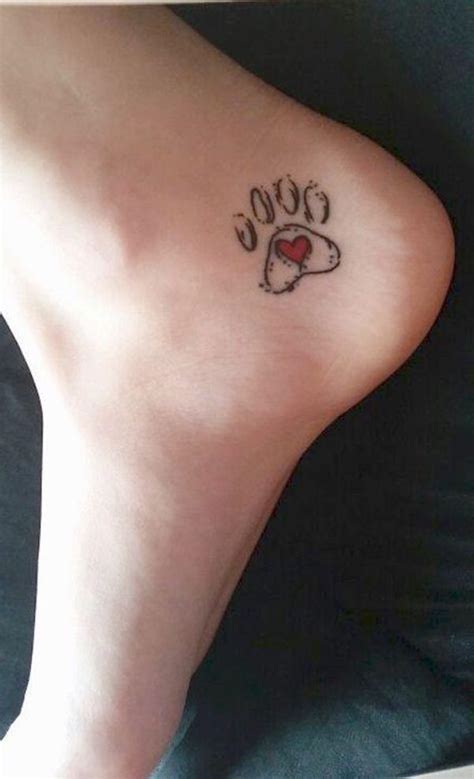 Heart Paw Print Tattoo