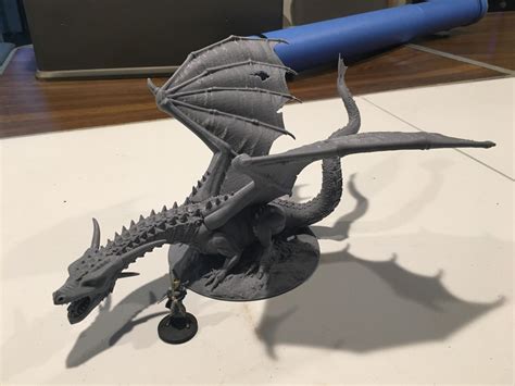 Really happy with this Great Dragon STL from Dragonlock! : r/3Dprintedtabletop