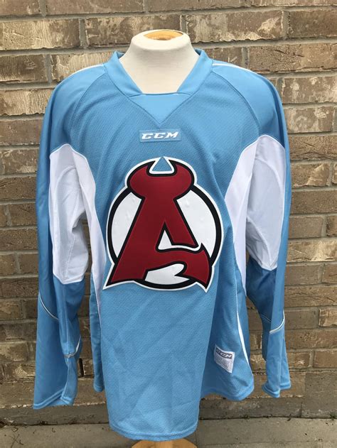 CCM Edge Pro Stock Albany Devils Practice Jersey Sky Blue 6106 ...