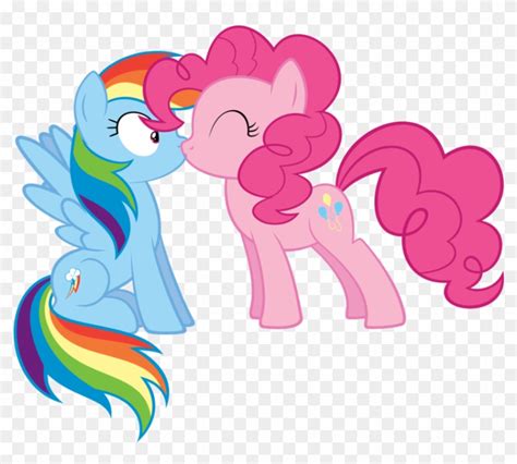 Pinkiedash By Atmospark - Dash And Pinkie Pie Kissing - Full Size PNG ...