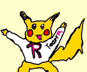 Pikachu joins team rocket - Drawception