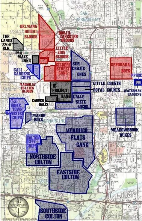 Bloods And Crips Territory Map