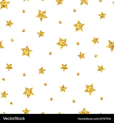 Seamless pattern background with gold stars Vector Image