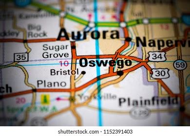 Oswego Illinois Usa On Map Stock Photo 1152391403 | Shutterstock