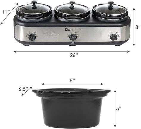 [Review] Elite Platinum Triple Slow Cooker Buffet Server | Best Triple