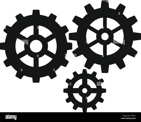 Gear cog icon. Simple illustration of gear cog vector icon for web design isolated on white ...