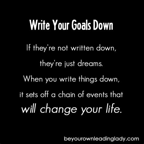 Quotes About Writing Goals Down - ADEN