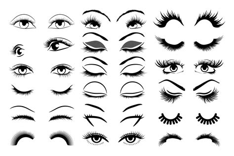 Female Eyes Set 966041 Vector Art at Vecteezy