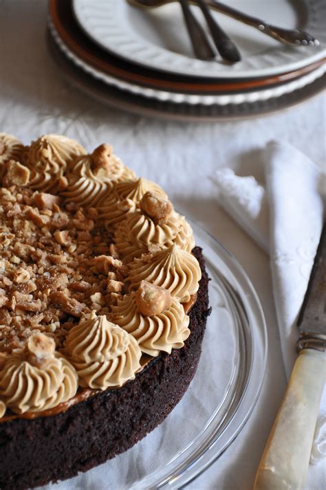 Chocolate Cake with Salty Hazelnut Brittle and Mocha Buttercream Recipe