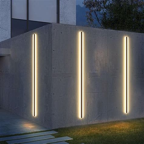 Linear Luminaire Waterproof Outdoor Wall Light - 9 Watts Warm / L30xW9x H4.5cm ( L 11.81\x ...