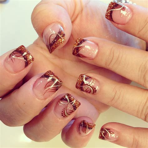 Fall inspired solar nails Solar Nail Designs, Nail Tip Designs, Fall ...