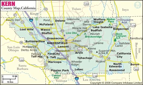 Kern County Map - Bakersfield Ca • mappery