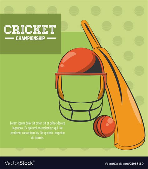 Cricket championship game Royalty Free Vector Image