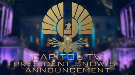 Capitol TV: President Snow's Announcement - YouTube