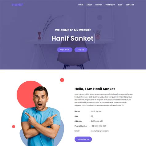 Portfolio Website HTML Template - MasterBundles