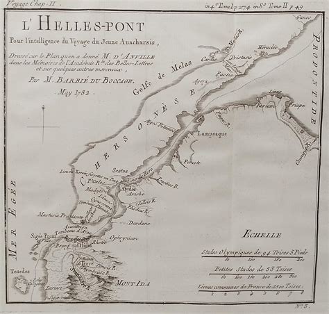 L’Hellespont Ancient Greece Map 1790 | Antico Gallery