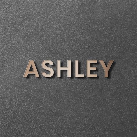 Ashley typography gold design element | Free Vector - rawpixel