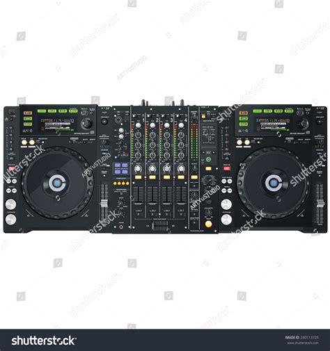 Black Dj Set On White Background Stock Illustration 240113725 | Shutterstock