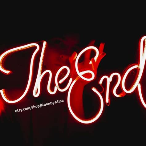 Neon light sign The End | Neon light signs, Neon decor, Neon