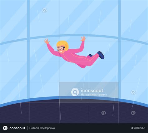 Best Premium Recreational wind tunnel skydiving Illustration download ...