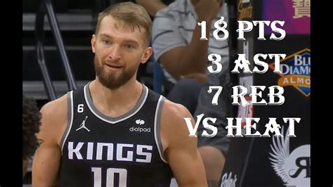 Domantas Sabonis 18 Pts 7 Reb 3 Ast Miami Heat vs Sacramento Kings ...