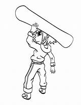Snowboarding Coloring Pages For Childrens Printable Free sketch template