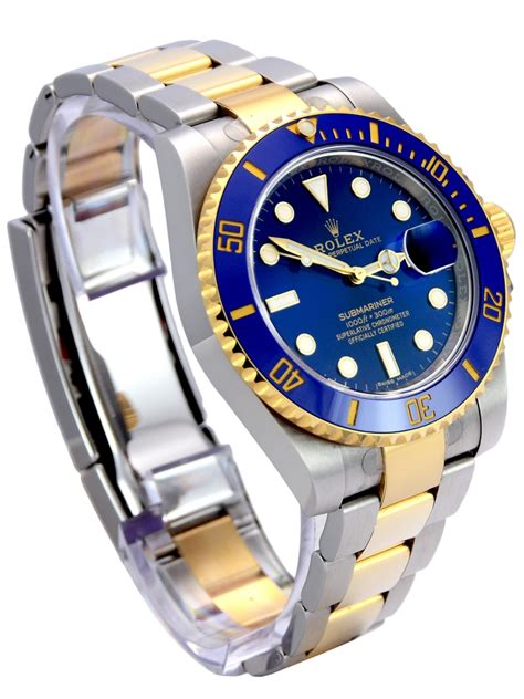 Buy Second Hand Rolex Submariner Date 116613LB Bimetal Blue 2018