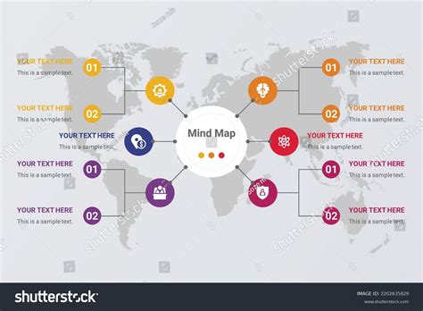 Dynamic Infographics Mind Map Technology Education Stock Vector ...