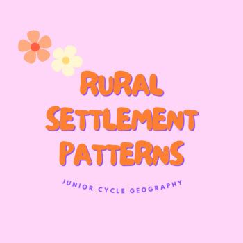 Rural Settlement Patterns Worksheet - JC Geography by The Teaching Girlys