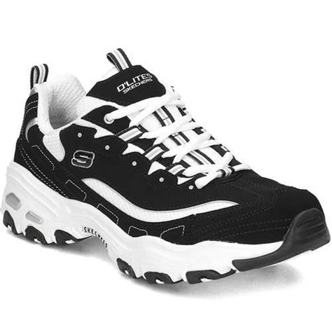 Skechers D Lites Trainers Black | Dressinn