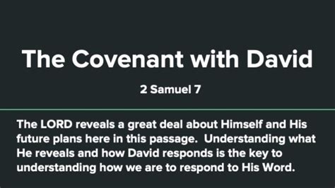 09/20/20 - The Covenant with David - 2 Samuel 7 - Faithlife Sermons