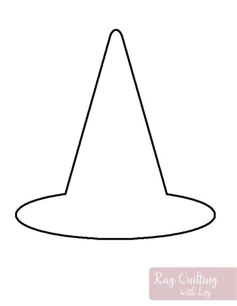 Witch hat, Witch hat template printable, Witch hat stencil