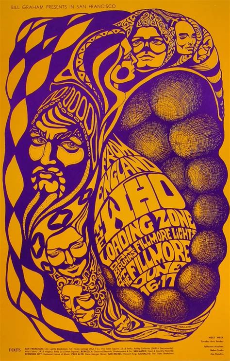 The Who Vintage Concert Poster from Fillmore Auditorium, Jun 16, 1967 ...