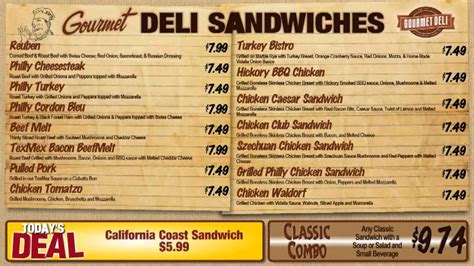 Digital Signage - Digital Menu Board "The Gourmet Deli" Screen 2 of 2 - YouTube