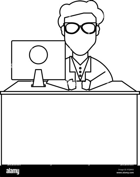 doctor office concept black and white Stock Vector Image & Art - Alamy