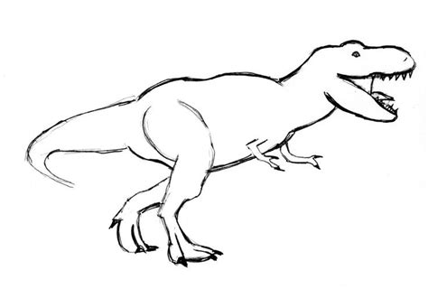 T-Rex Drawing Step By Step - Art Starts for Kids | T-rex drawing, Dinosaur drawing, Easy ...