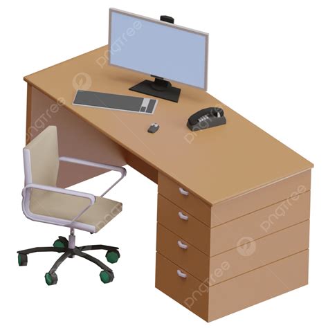 Office Setup Hd Transparent, Office Setup Png Image, Office Table Png, Office Chair, Computer ...