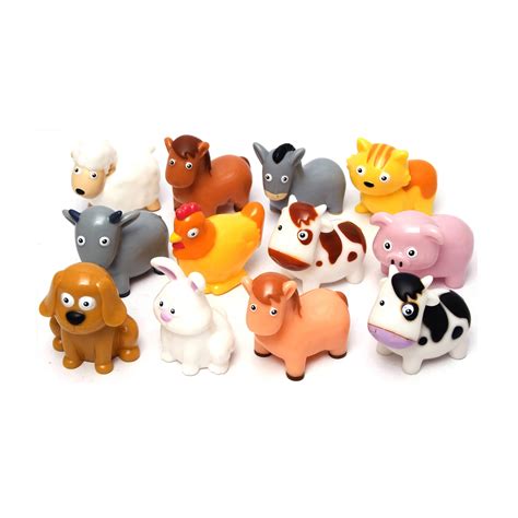 Educational Farm Animal Figures Playset with Farmer & 4 Pigs Kids Toys Gift Toys & Games Animals ...