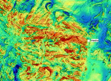 Close-up of the magnetic anomaly map in Fig. 2 illustrating the ...