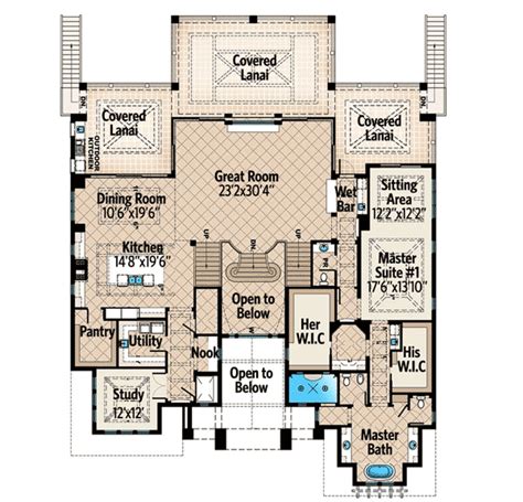 Two Master Suites - 66329WE | Architectural Designs - House Plans