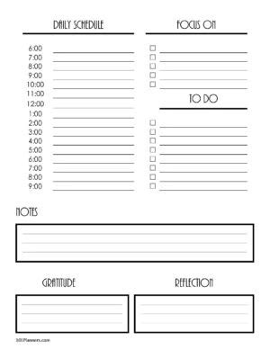 FREE Printable Hourly Planner - Daily, Weekly or Monthly