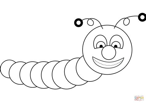 Cartoon Worm coloring page | Free Printable Coloring Pages