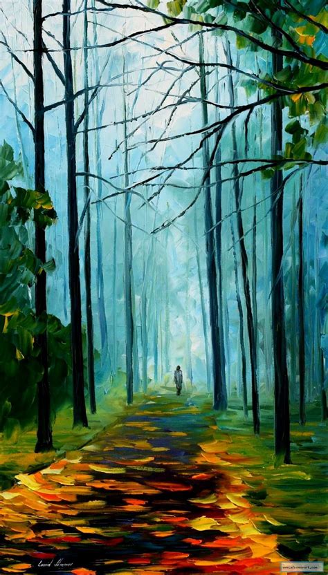 SUMMER FOREST — PALETTE KNIFE Oil Painting On Canvas By Leonid Afremov ...