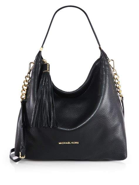 Lyst - MICHAEL Michael Kors Large Tassel Shoulder Bag in Black