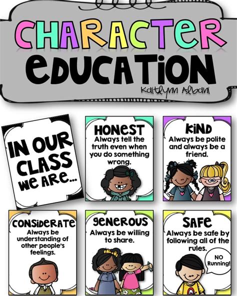 Character Education Posters for Elementary - In our class, we are ...