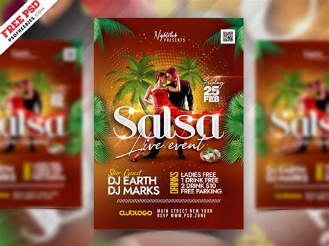 Salsa Live Event Flyer PSD