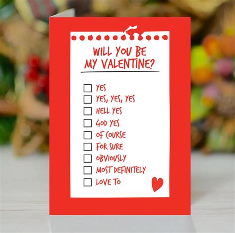 'Will You Be My Valentine' Card By Loveday Designs | Funny valentines ...